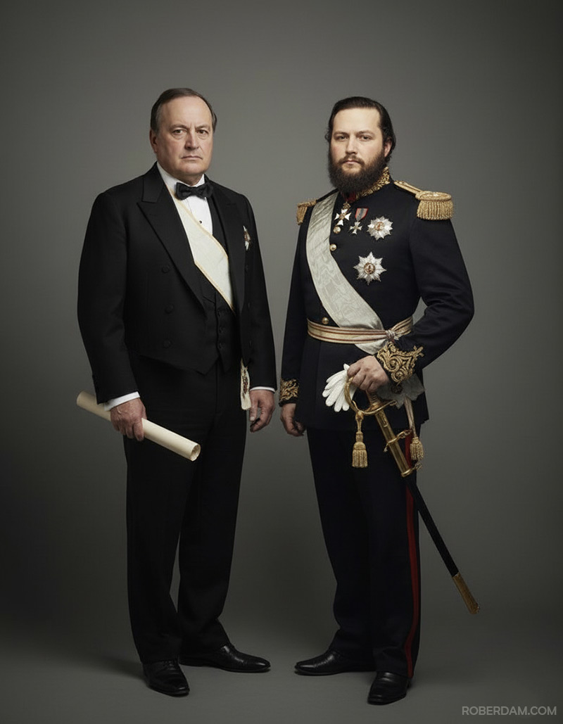 Carlos y Francisco Solano Lopez en una foto inedita juntos